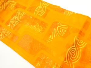 リサイクル　抽象模様織出し名古屋帯